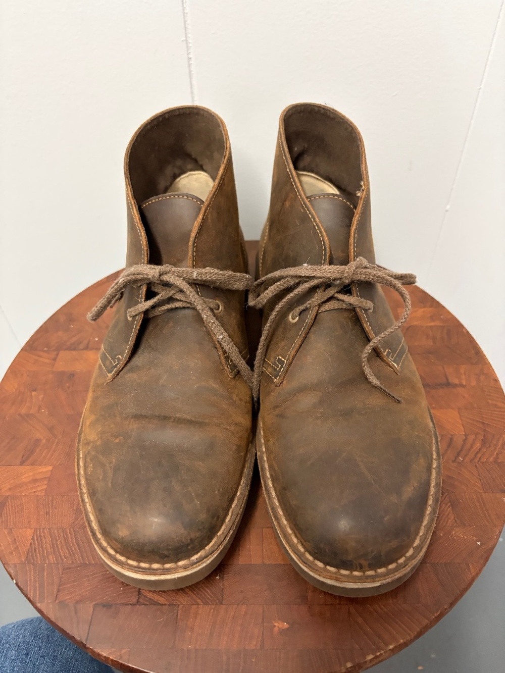 Clarks Bushacre Leather Chukka Men's Boots Beeswax Brown Size 10.5W